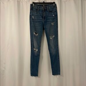 Hollister ripped skinny jeans